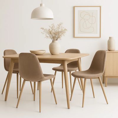 Imagen 2 del producto Pack de 4 Sillas Spoon Terciopelo - Beige