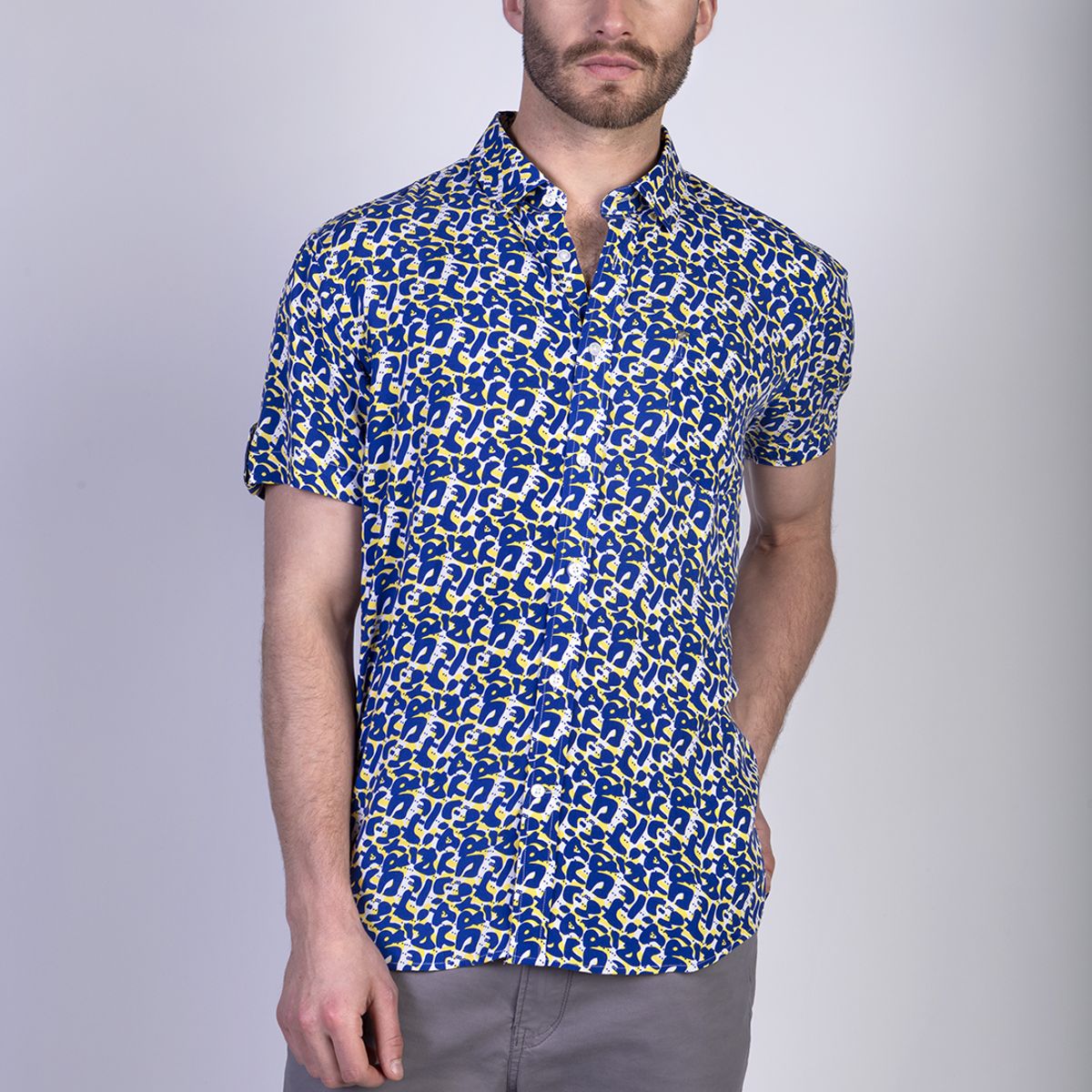 NEW MAN - Camisa Harrogate Azul New Man
