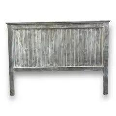 TAIKKEE - RESPALDO RUSTICO 2 PLAZAS, GRIS PIEDRA DECAPADO