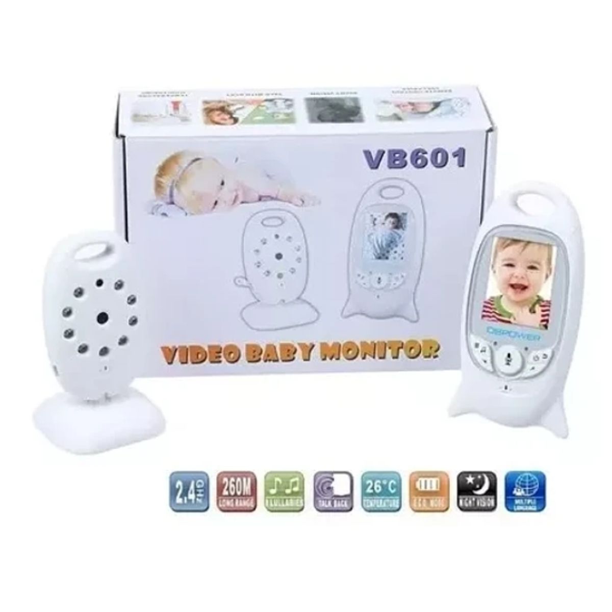 GENERICO - Camara Monitor Bebe Micrófono Visión Nocturna