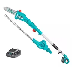 TOTAL - Podador Cortaseto 2 En 1 Altura 20v Bateria + Cargador
