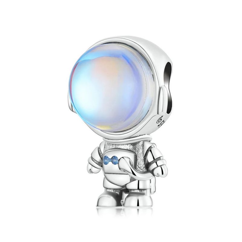 TODOJOYAS - Charm Dije Plata 925 Astronauta Lunar