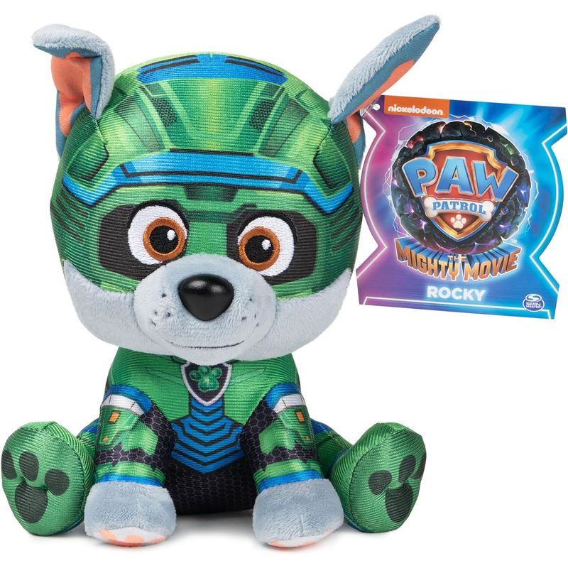 PAW PATROL - Peluche Paw Patrol 17 Cm Rocky - Mighty Movie
