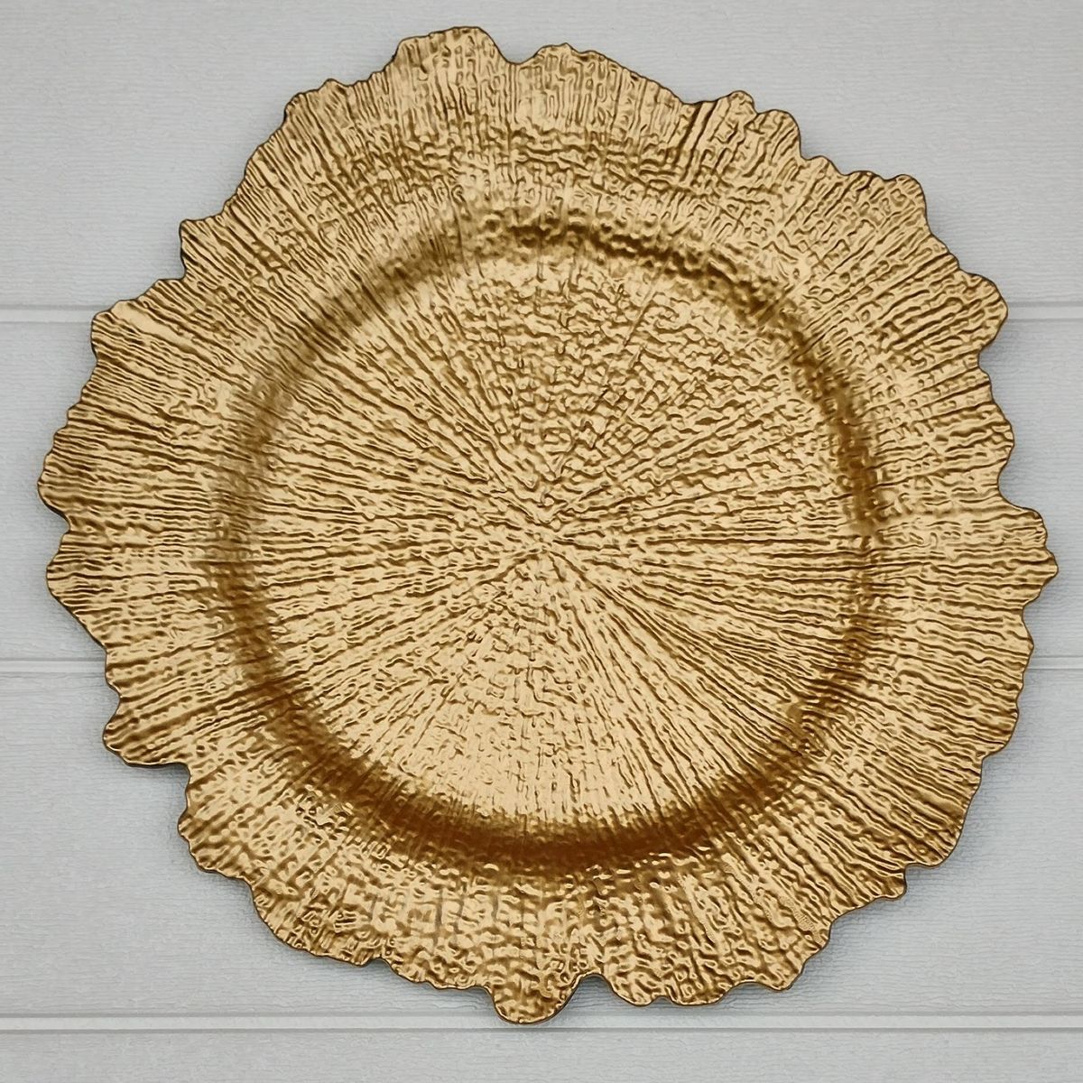 GENERICO - Pack 2 Bandejas & Plato Base Redondo - Dorado