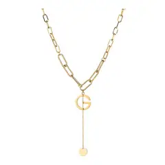 BLWOENS - Bañado en oro Collar de moda para mujeres