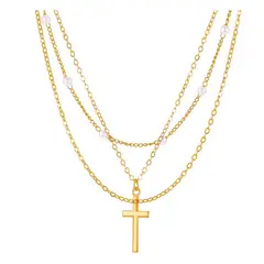 BLWOENS - Bañado en oro Collar de moda para mujeres