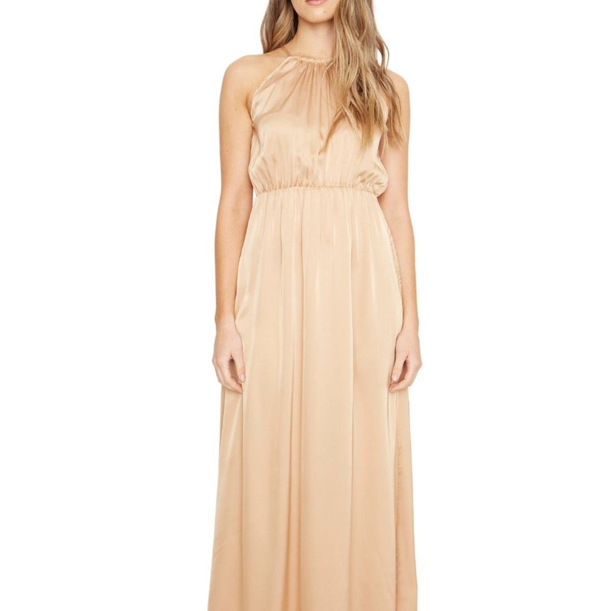 JACINTA TIENDA - Vestido Renata satin dorado Jacinta Tienda