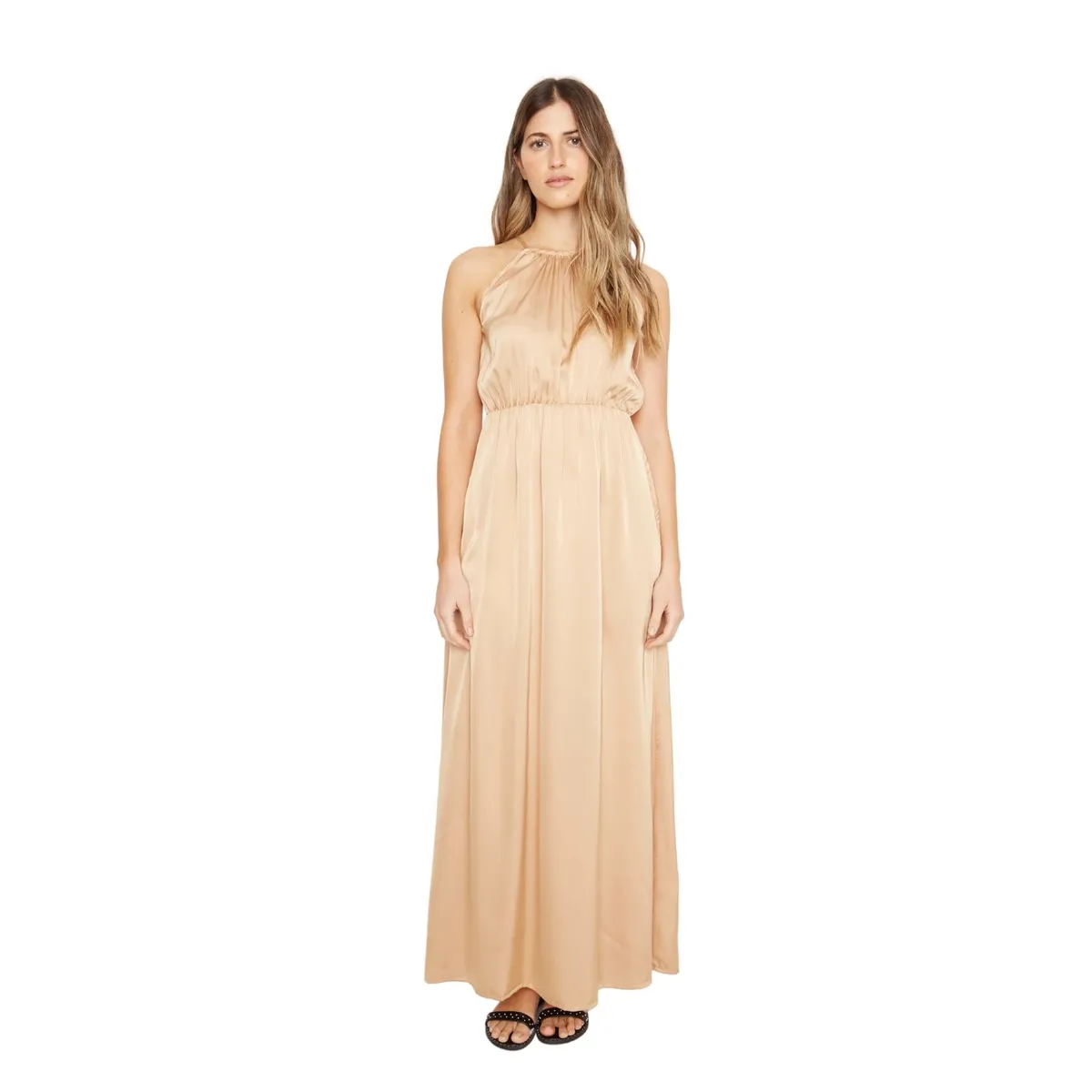 JACINTA TIENDA - Vestido Renata satin dorado Jacinta Tienda