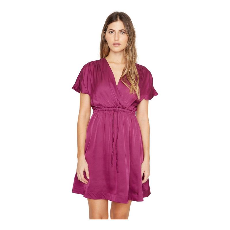 JACINTA TIENDA - Vestido Luci satin uva Jacinta Tienda