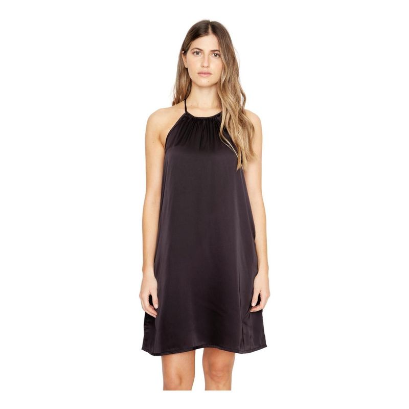JACINTA TIENDA - Vestido Rena satin negro Jacinta Tienda