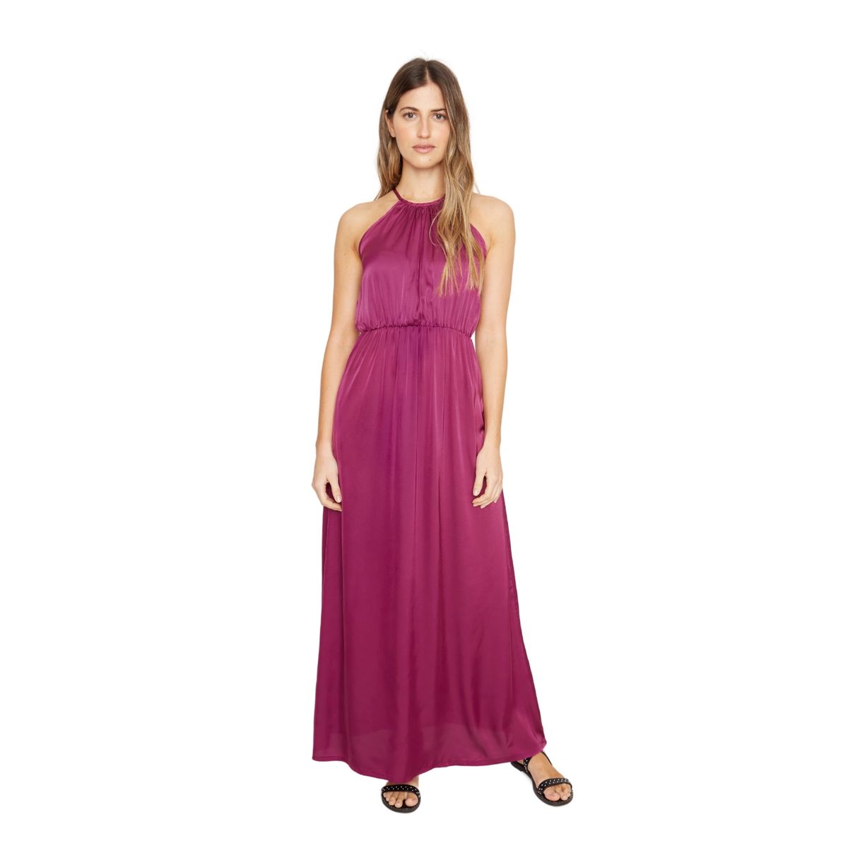 JACINTA TIENDA - Vestido Renata satin uva Jacinta Tienda