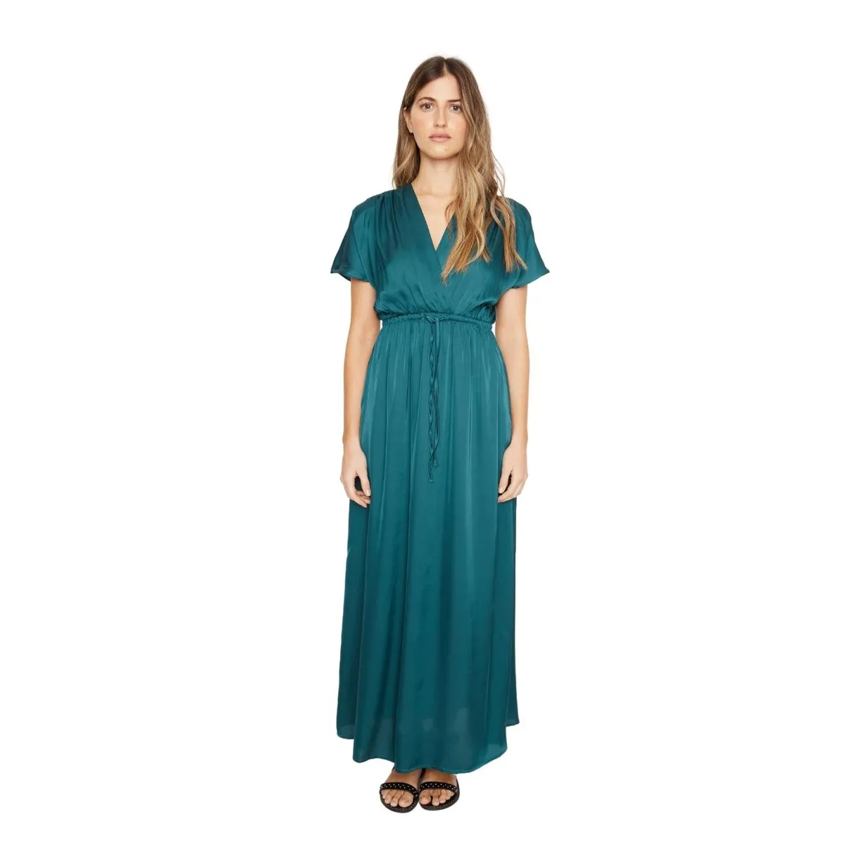 JACINTA TIENDA - Vestido Lucila satin petróleo Jacinta Tienda