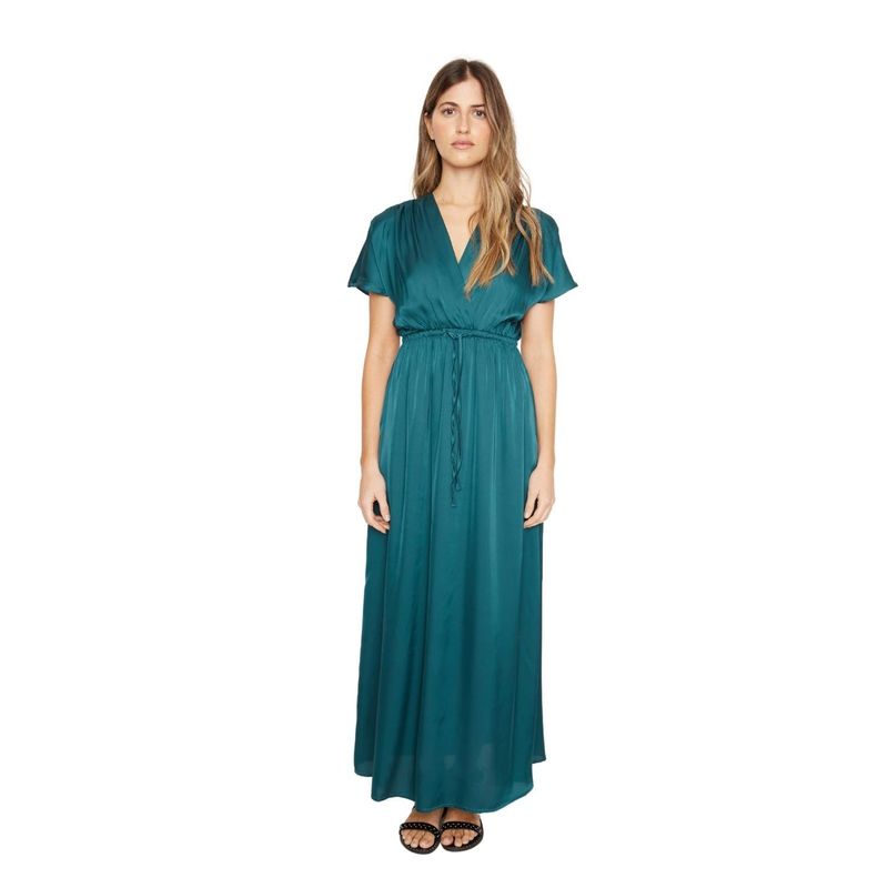 JACINTA TIENDA - Vestido Lucila satin petróleo Jacinta Tienda