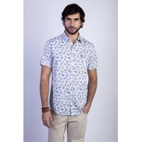 Camisa Estampada Cambridge Fj Azul