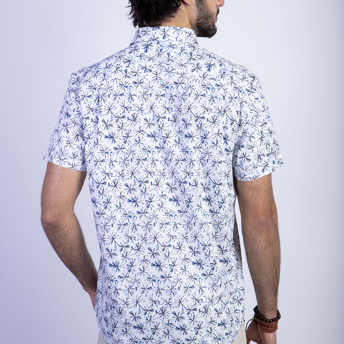 FEROUCH - Camisa Estampada Cambridge Fj Azul Ferouch