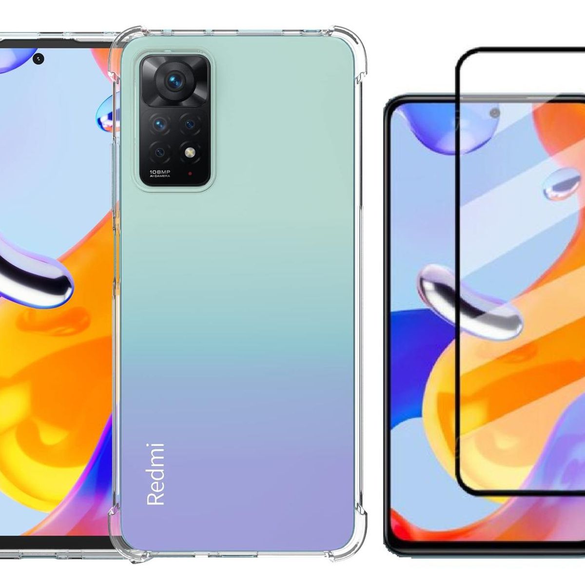 GENERICO - Carcasa Anishock Para Xiaomi Redmi Note 11 Pro + Lamina Completa