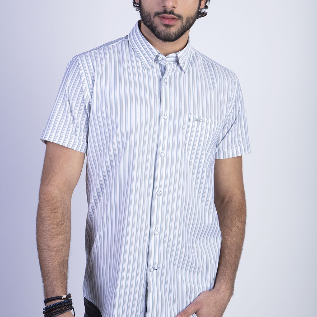 FEROUCH - Camisa Listada Lancaster F Verde Ferouch