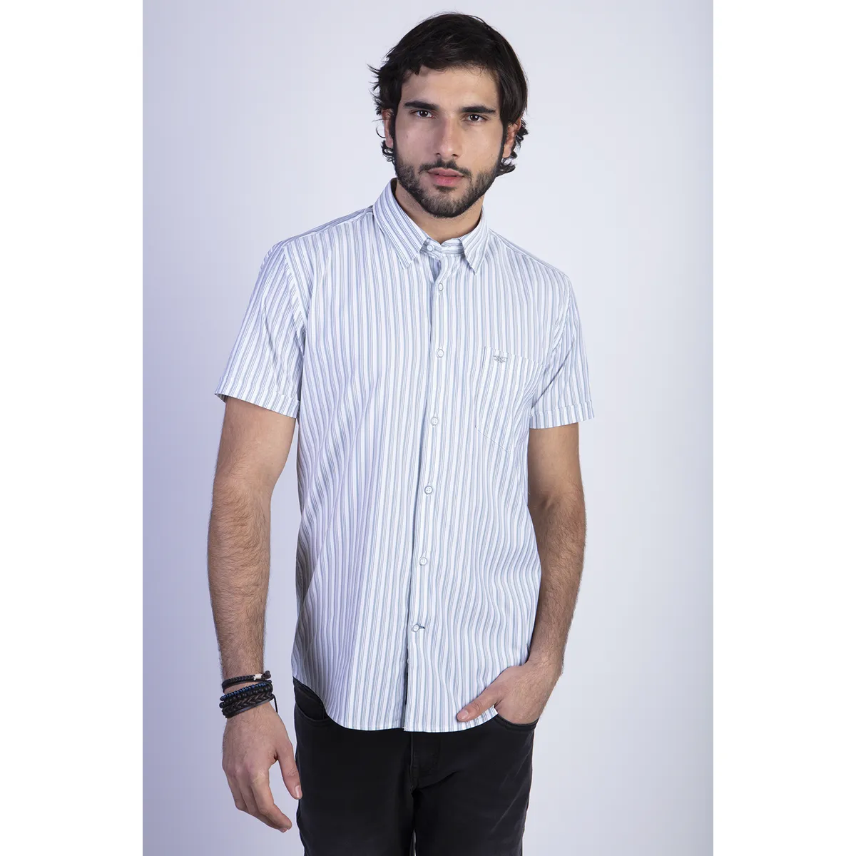 FEROUCH - Camisa Listada Lancaster F Verde Ferouch