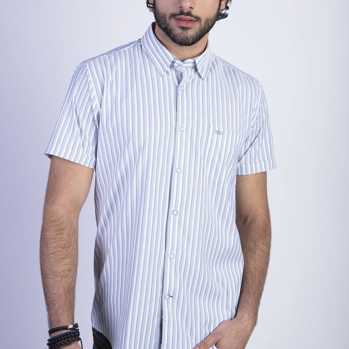 FEROUCH - Camisa Listada Lancaster F Verde Ferouch