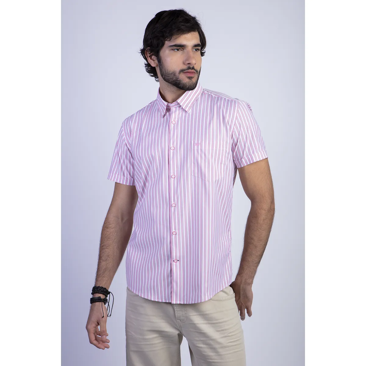 FEROUCH - Camisa Listada Lancaster F Rojo Ferouch