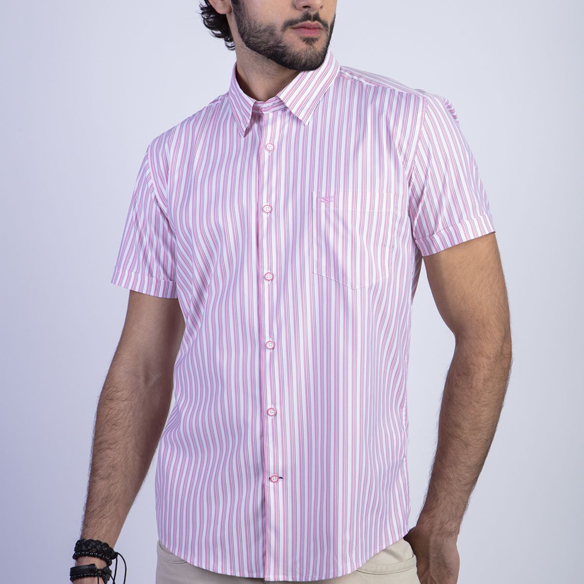 FEROUCH - Camisa Listada Lancaster F Rojo Ferouch