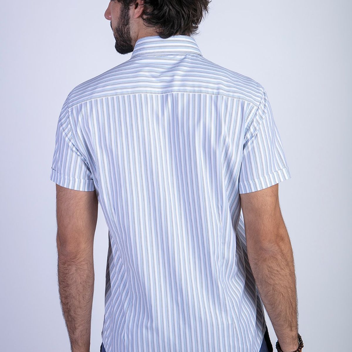 FEROUCH - Camisa Listada Lancaster F Azul Ferouch
