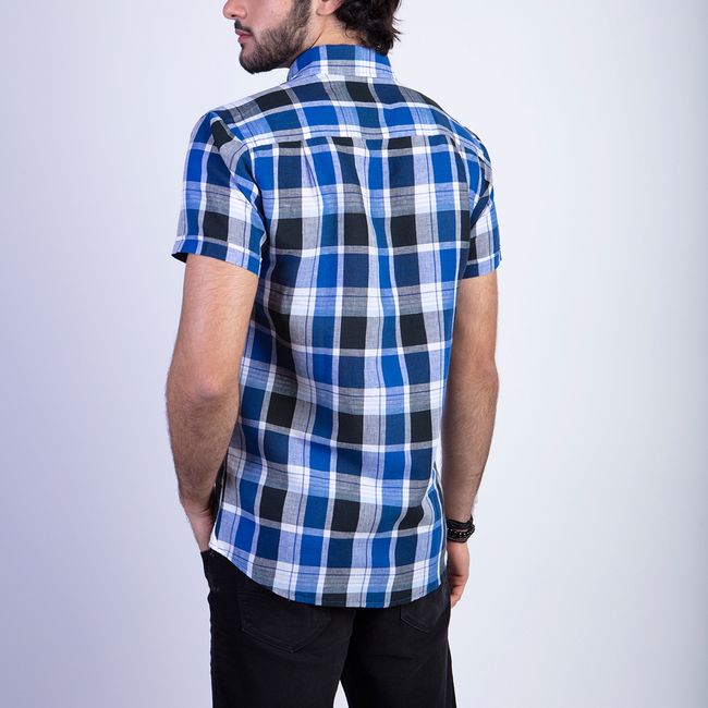 FEROUCH - Camisa Checkered Irving F Azul Ferouch