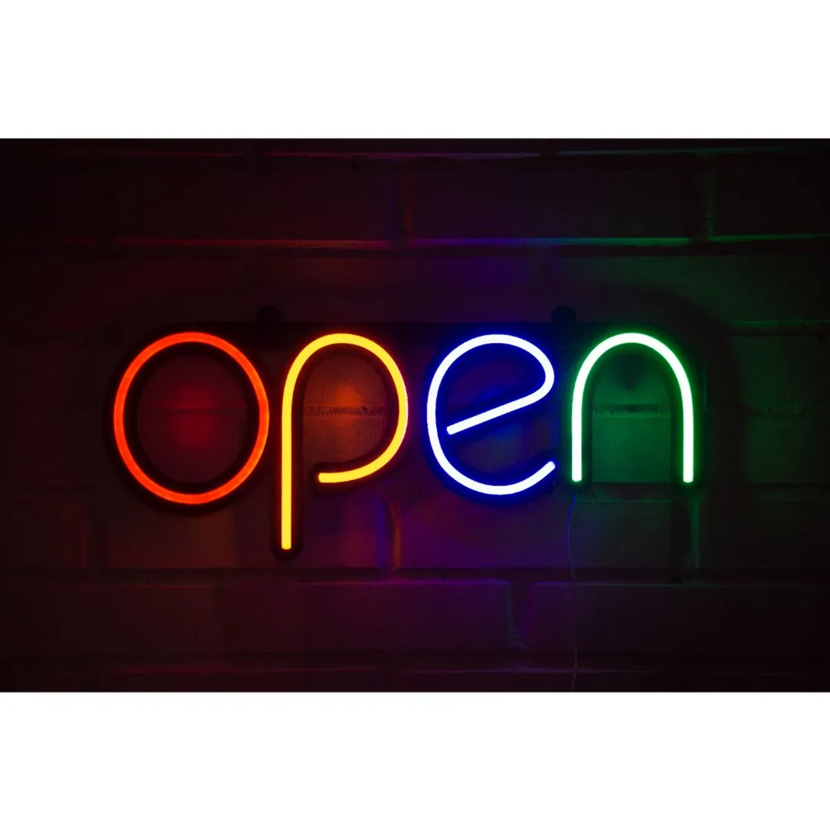 GEN - LETRERO ESTILO NEON OPEN  (COLORES/USB/35.5X60.9CM)