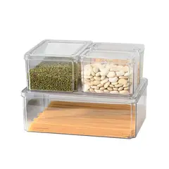 CASATUA - Organizador Refrigerador Cocina Contenedores Con Tapa Set 4