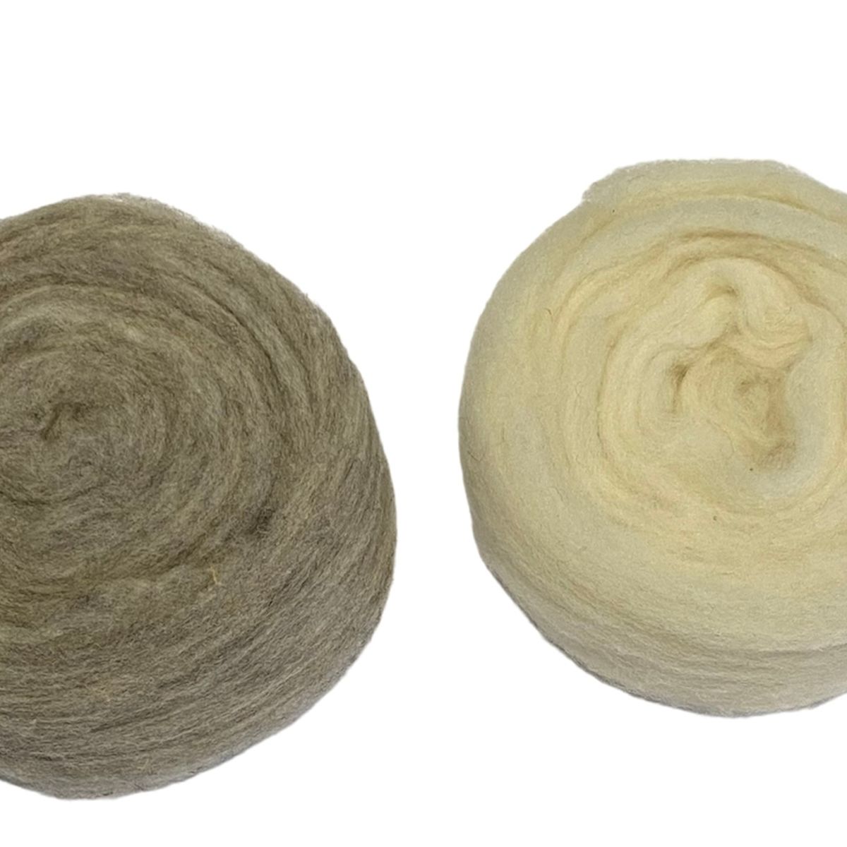 GENERICO - Set de vellón Fieltro Lana 100 grs Crudo-gris + agujas S M L