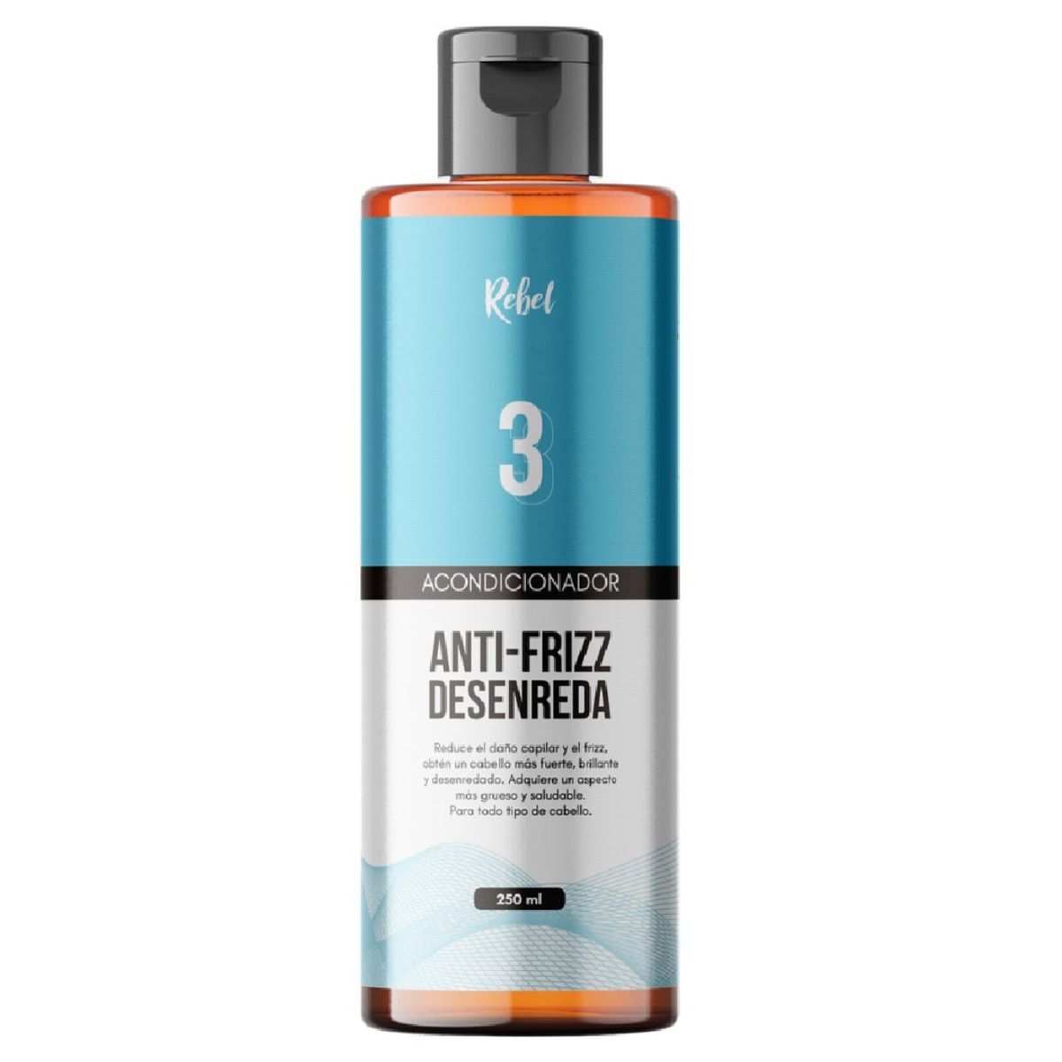 REBEL - Acondicionador Anti-Frizz, Desenreda y Brillo - Paso 3