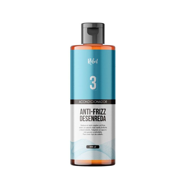 REBEL - Acondicionador Anti-Frizz, Desenreda y Brillo - Paso 3