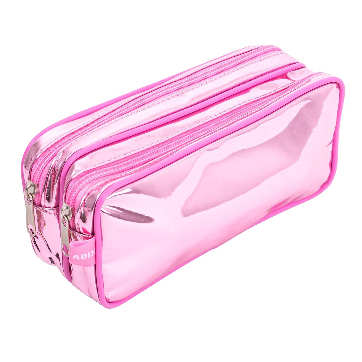 ADIX - ESTUCHE ESCOLAR DOBLE CIERRE METALIZADO