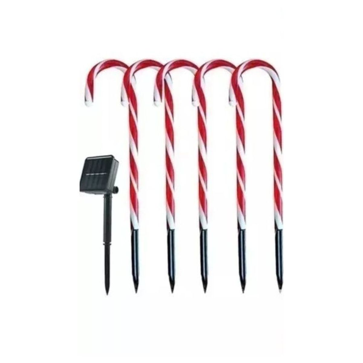 GENERICO - Baston 6un Luces Led De Navidad Decoracion Navideña Solar