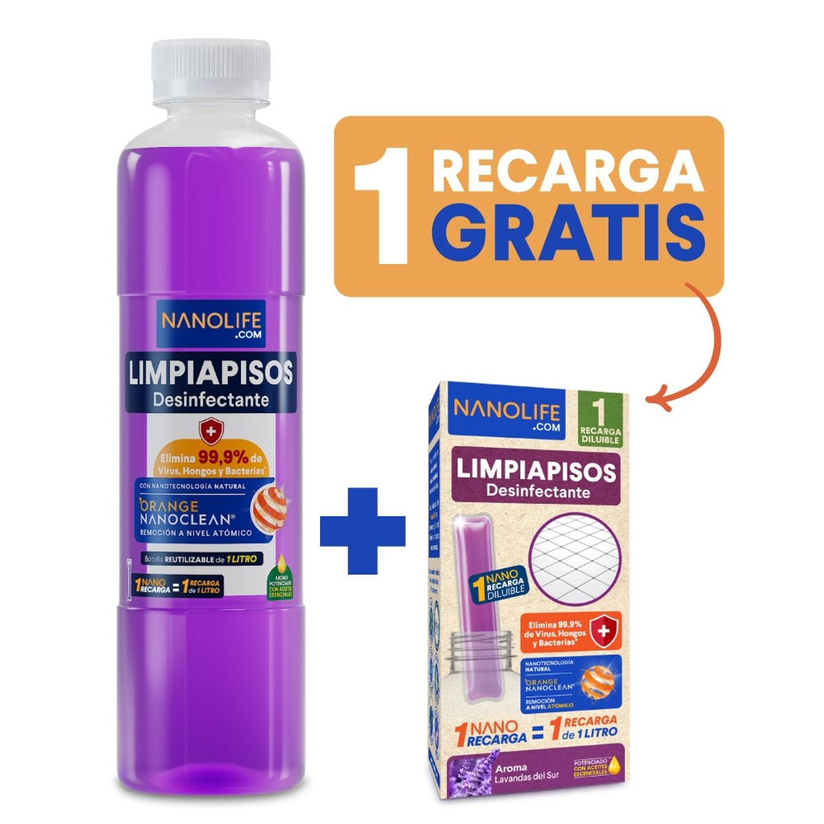 DEYSA CARE - Nanolife Limpiapisos - Kit Inicial Lavanda