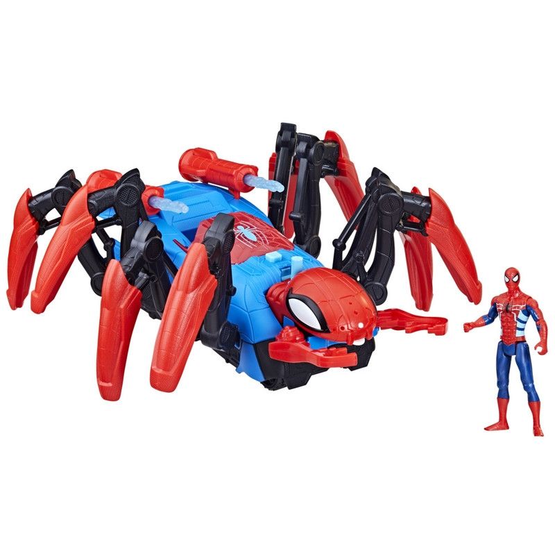 MARVEL - Figura de Acción Spider-Man Vehículo aracnolanzador