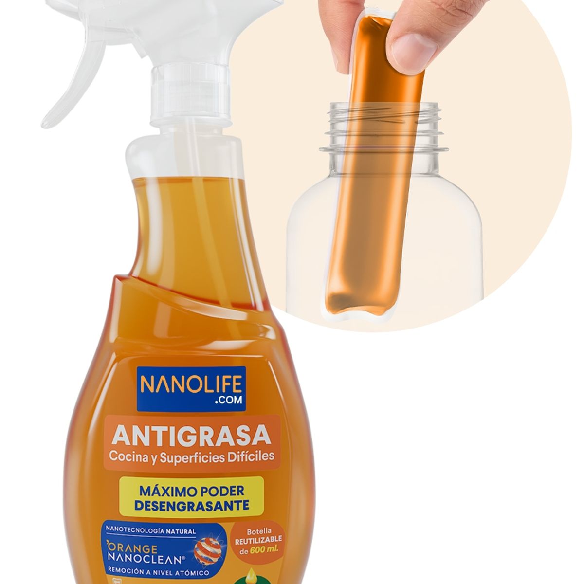 DEYSA CARE - Nanolife Antigrasa - Kit Inicial 600ml