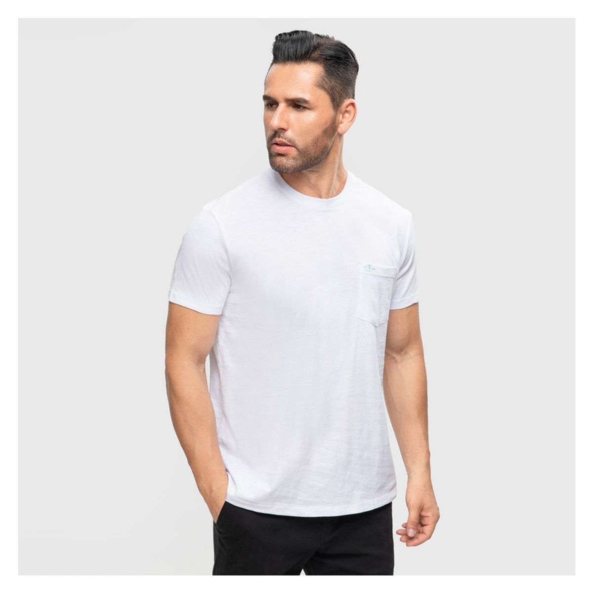 FASHION'S PARK - Polera Hombre Básica Bolsillo Blanco Fashion's Park