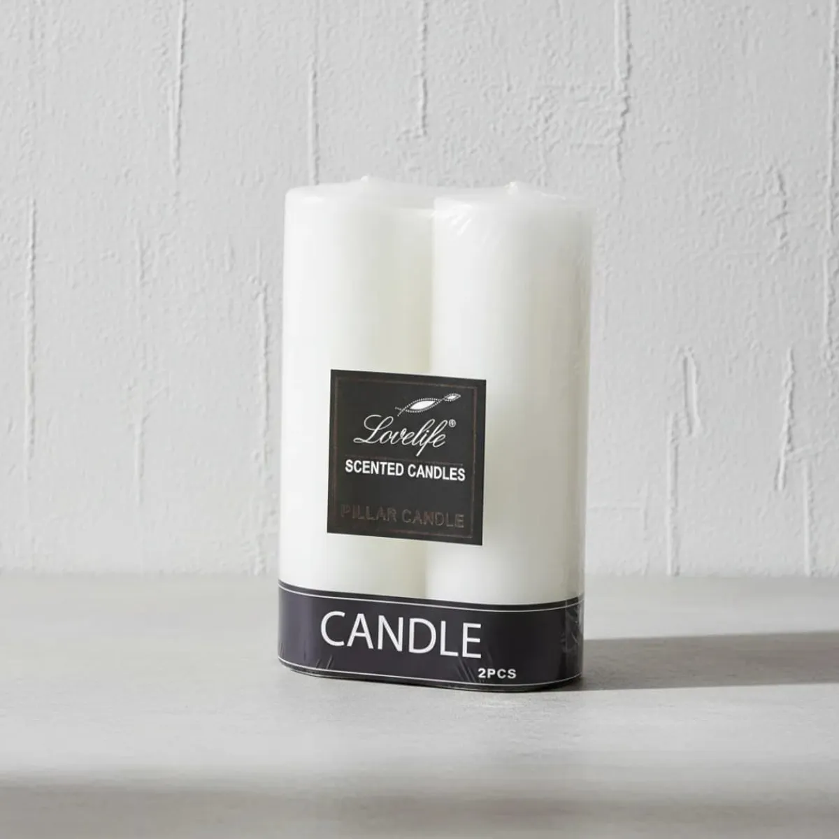 GENERICO - PACK DE 2 VELAS CIRIOS BLANCAS  DE 15 X 5