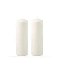 GENERICO - PACK DE 2 VELAS CIRIOS BLANCAS DE 15 X 5