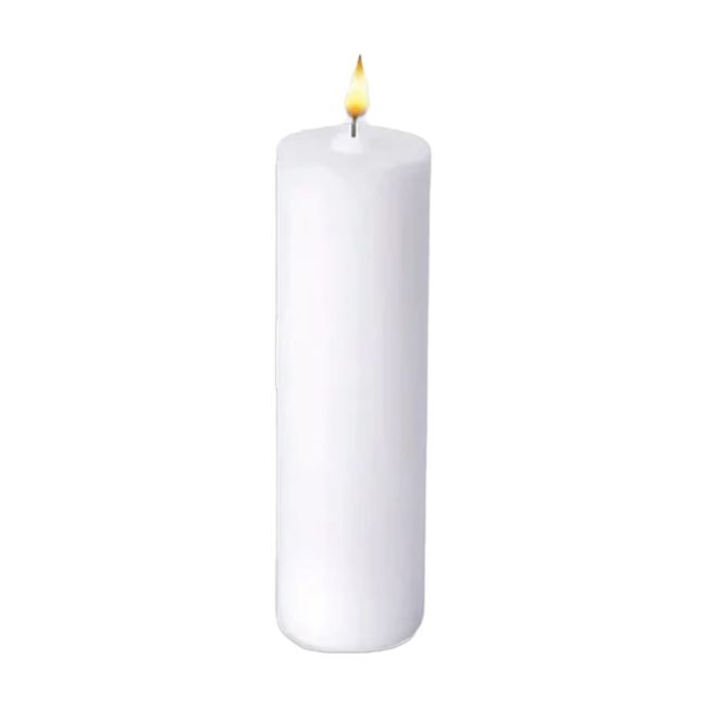 GENERICO - PACK DE 2 VELAS CIRIOS BLANCAS  DE 15 X 5