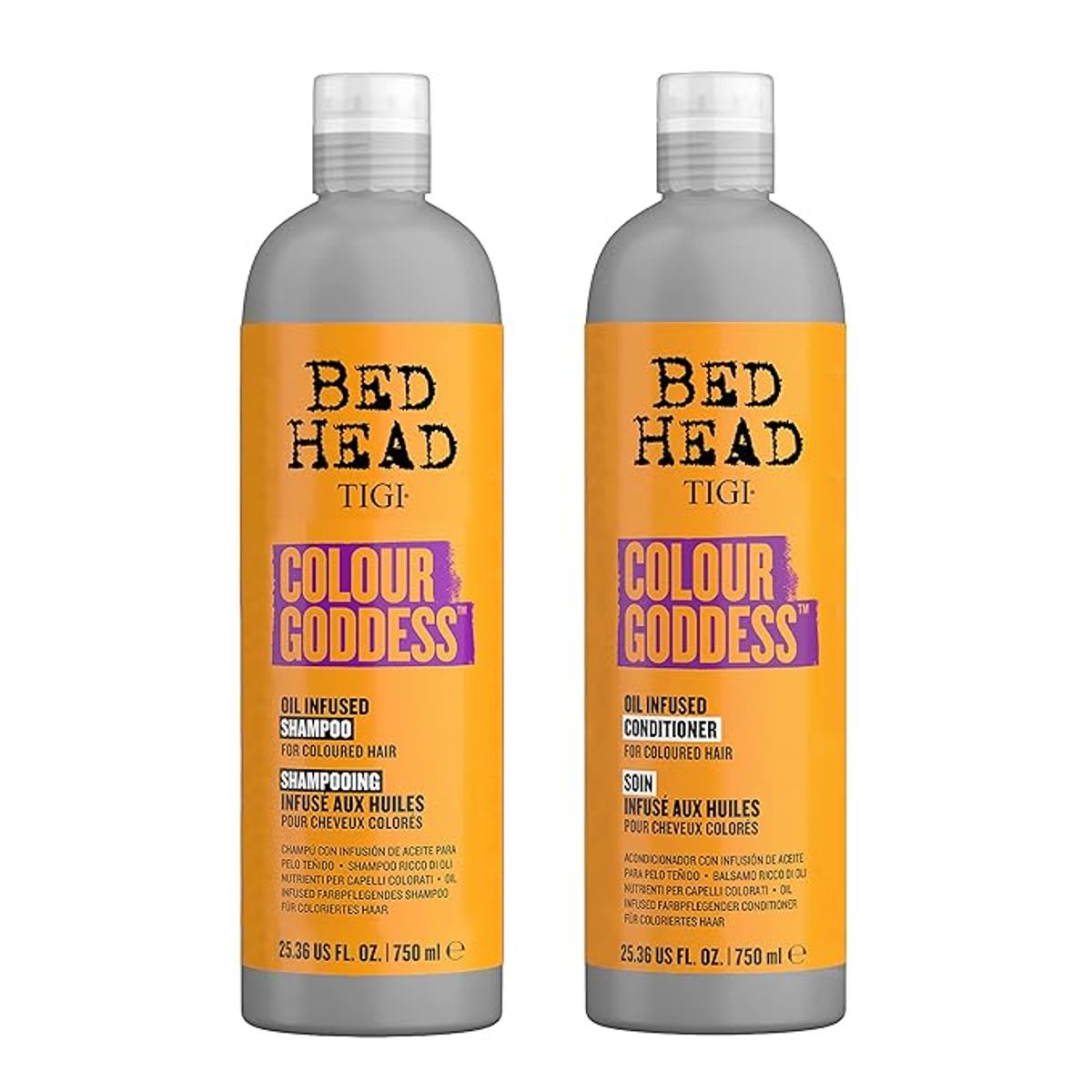 TIGI - Pack Shampoo y Acondicionador Color Goddess 750 ml c/u Bed Head Tigi..-