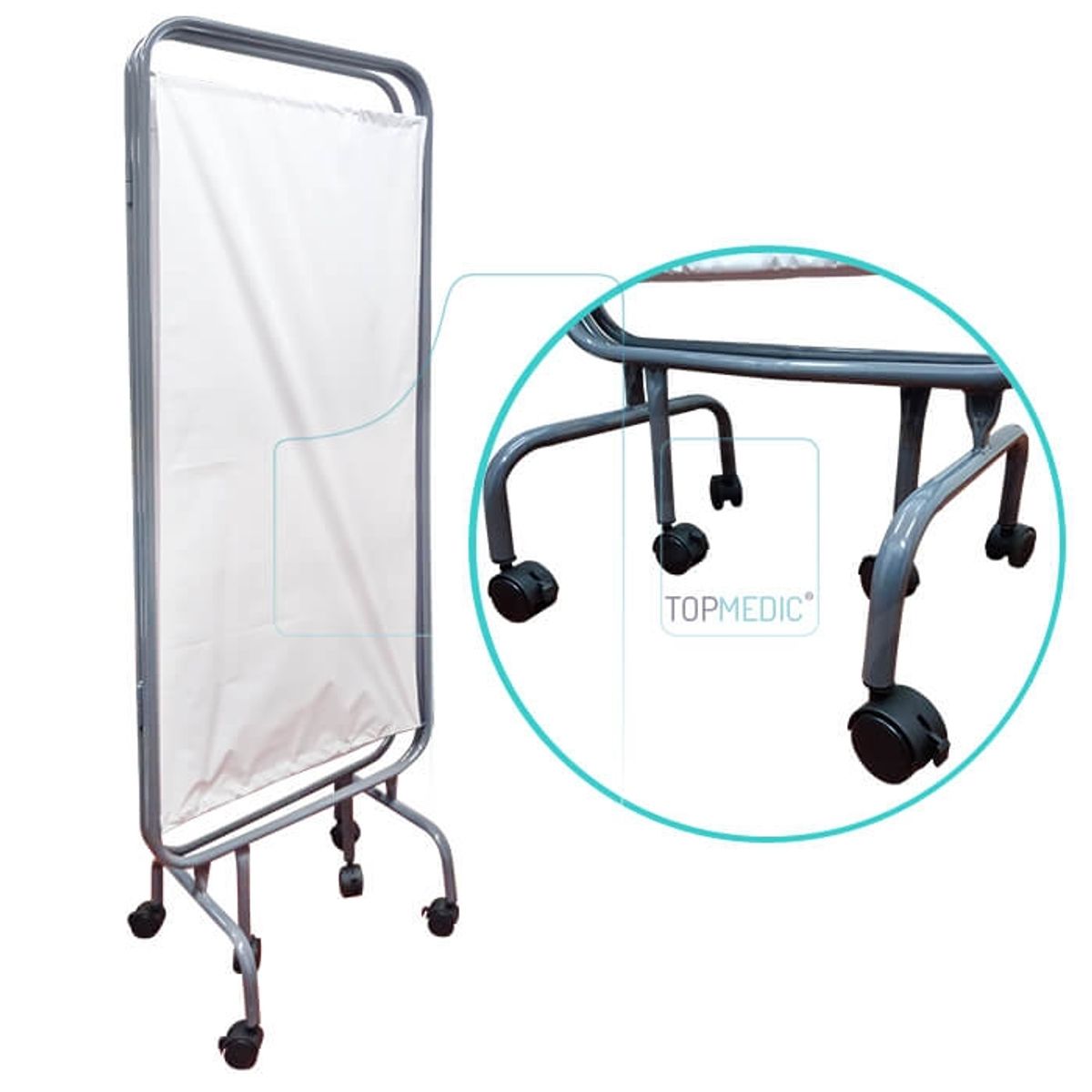 TOPMEDIC - Biombo 3 Cuerpos Clínico Plegable