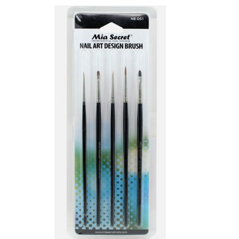 MIA SECRET - Set de Pinceles para Maquillaje o diseños Nail Art - Mia secret