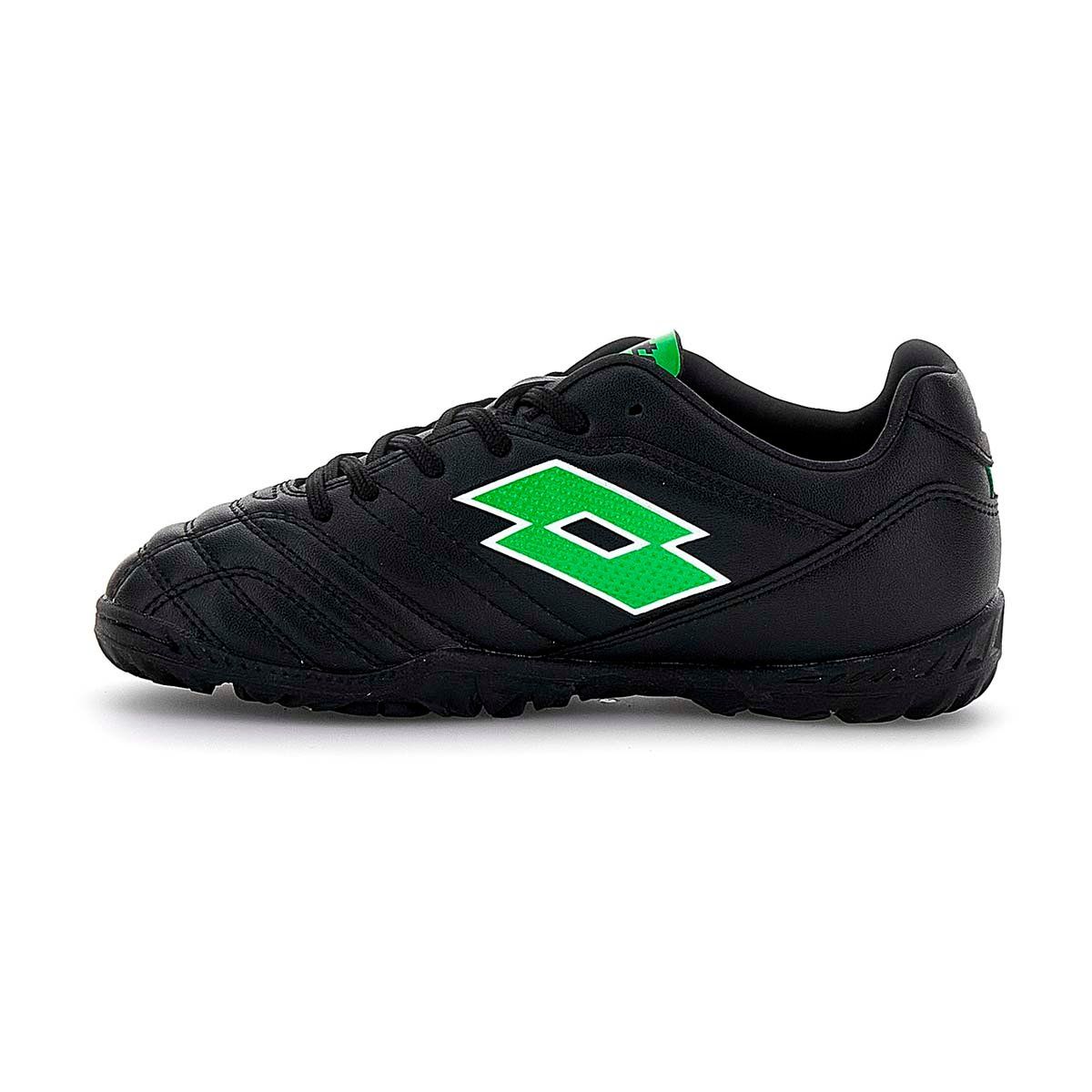 LOTTO - Zapatilla Baby Futbol Niño Lotto - Stadio 705 TF JR Negro Verde LOTTO