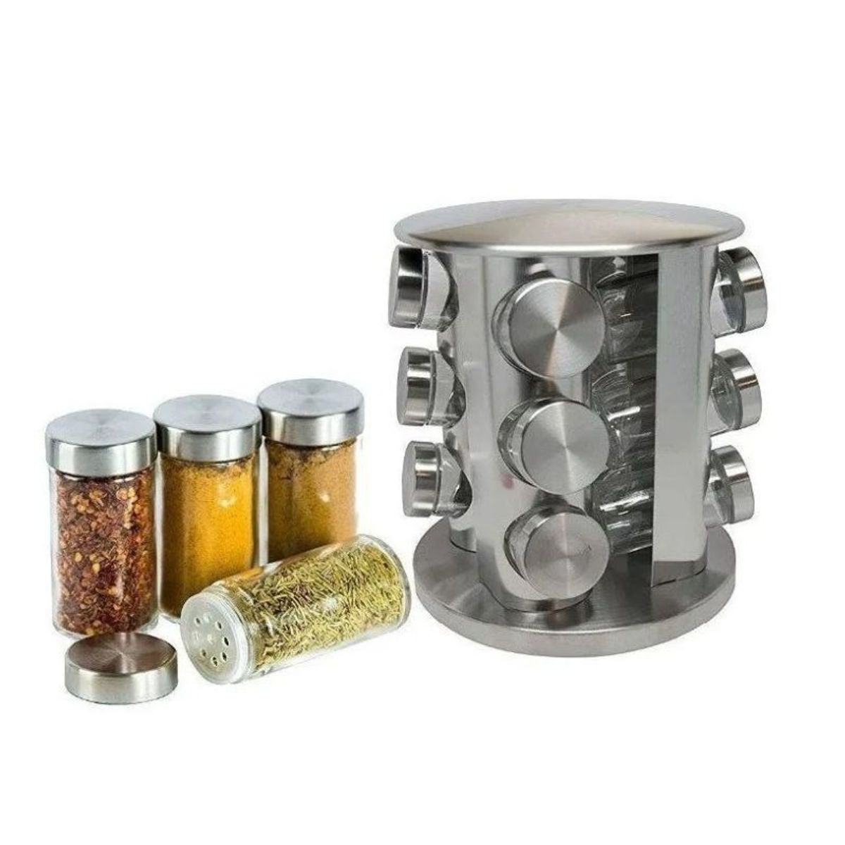 GENERICO - Especiero Condimentero Giratorio De Cocina con 12 Piezas