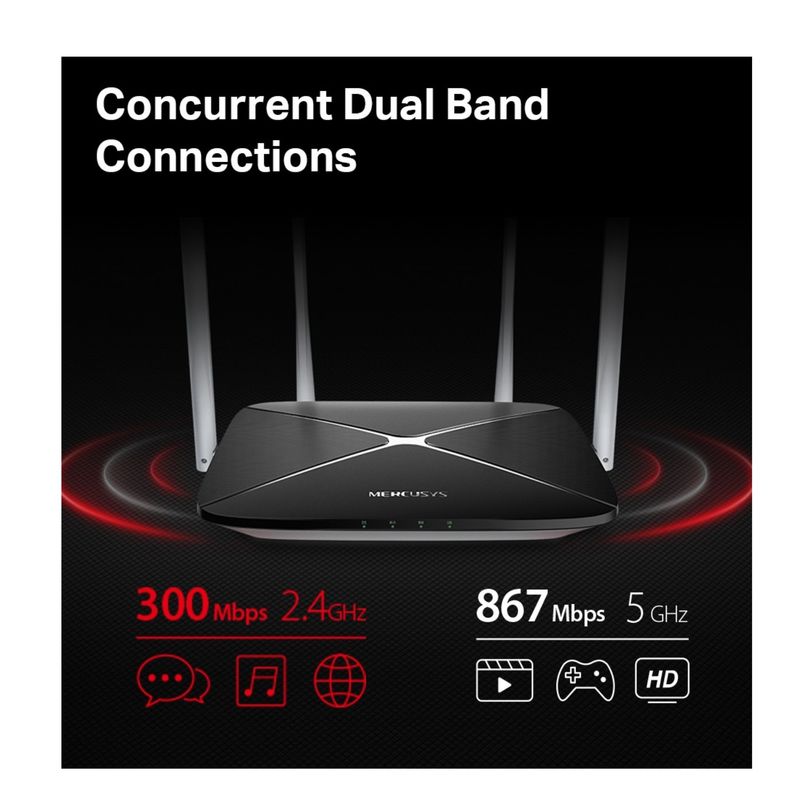 MERCUSYS - Router Dual Band Gigabit AC1200 Mercusys AC12G