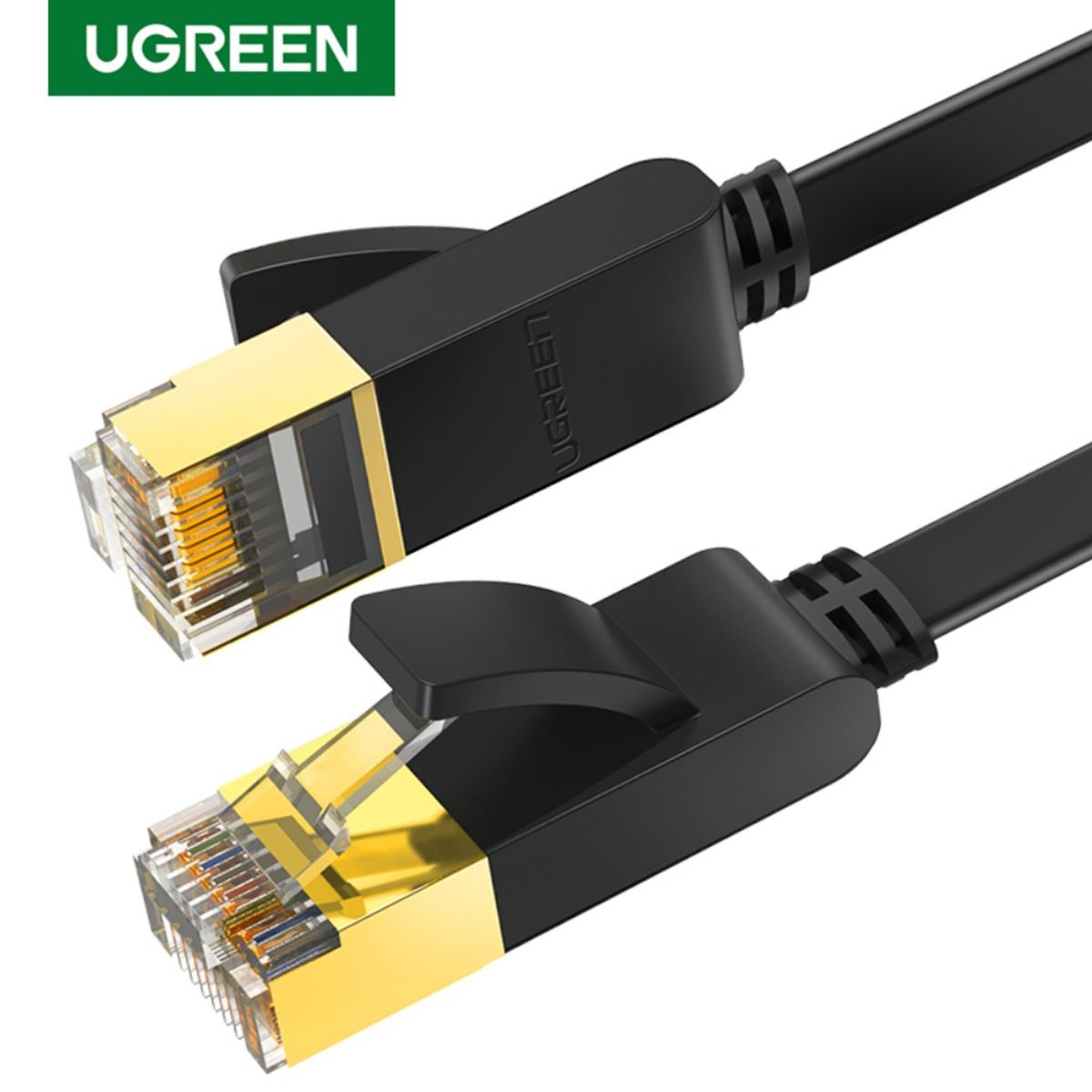 UGREEN - CABLE DE RED PLANO 1M CAT7 U/FTP (10GBPS) NEGRO UGREEN NW106