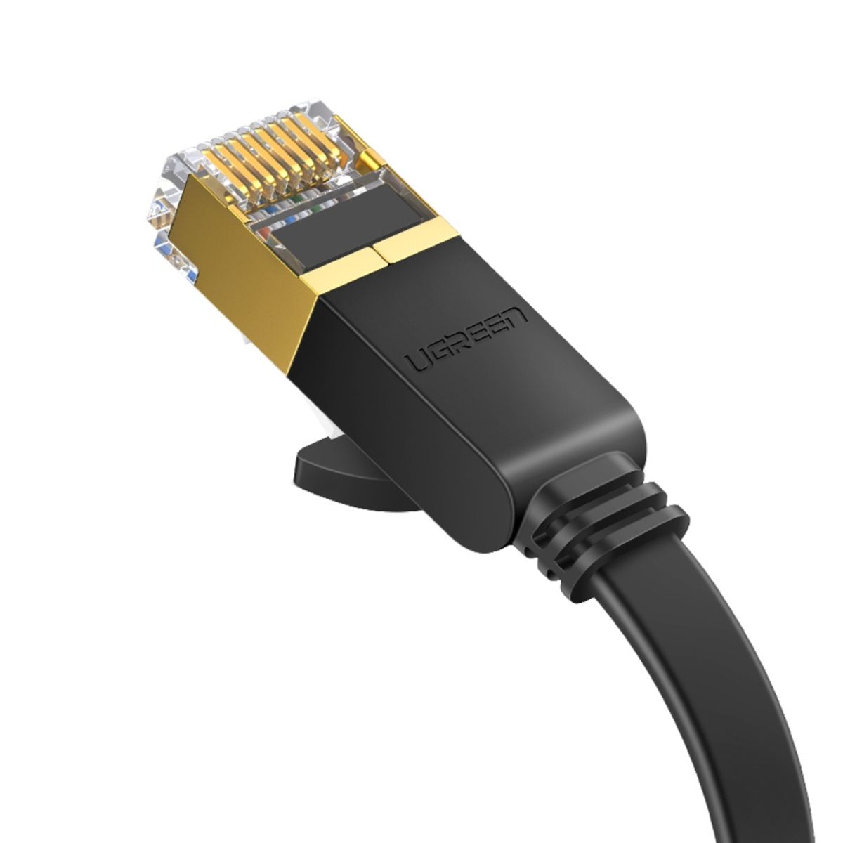 UGREEN - CABLE DE RED PLANO 1M CAT7 U/FTP (10GBPS) NEGRO UGREEN NW106
