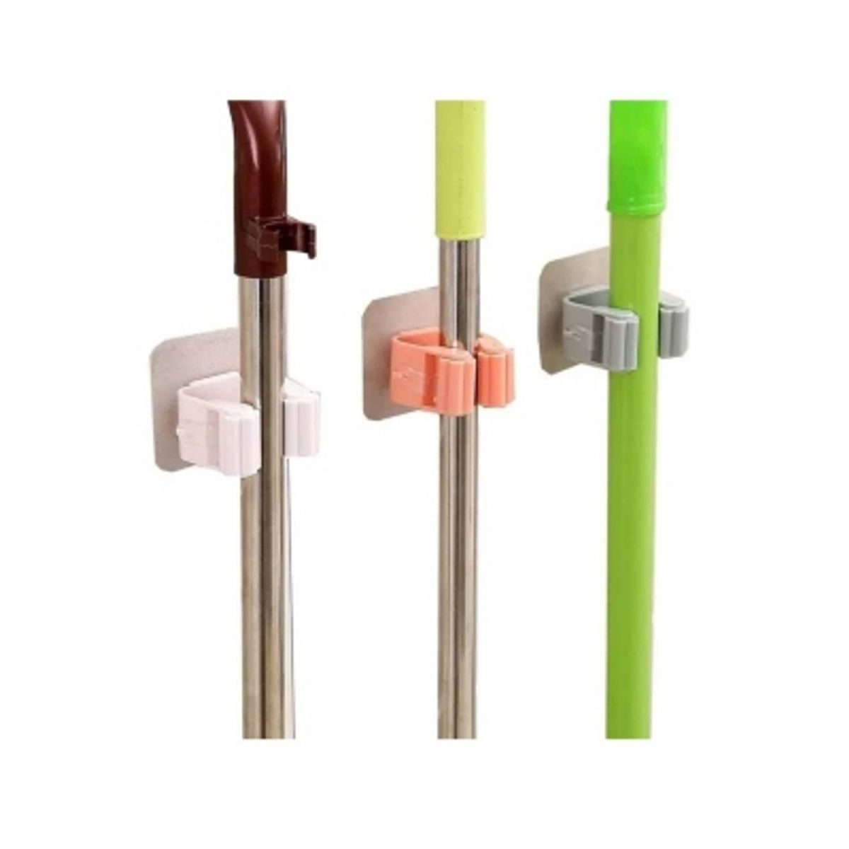 GENERICO - Rack Colgador De Escobas Individual Resistente Organizador